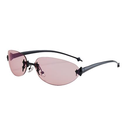Ottoman 7586 European and American Star Sunglasses Women's Ins Cross-border Fashion Rimless Sunglasses Fashionable Millennium Spice Girls