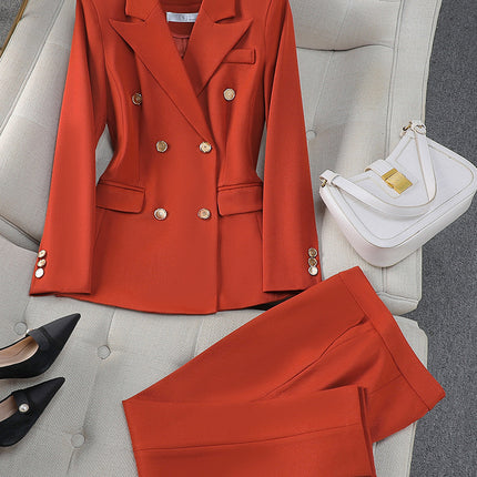 High-End Suit 2024 New Fashion Elegant Goddess Style Professional Wear Beauty Salon Suit Two-Piece Set