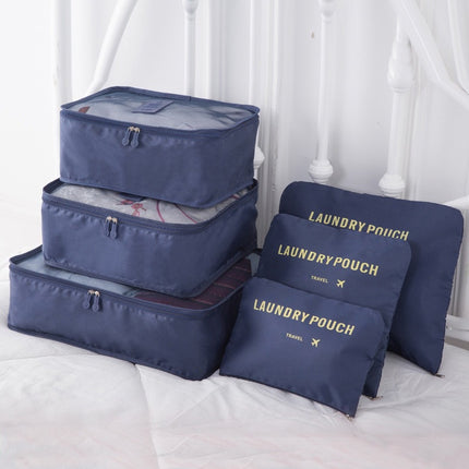 New Travel Bag 6-Piece Set Oxford Cloth Multi-Functional Cosmetics Bag Intimates Bra Organizer Bag Shoe Cosmetics Bag Six-Piece Set