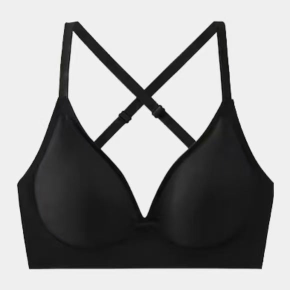Waist-To-Hip Ratio Large U-Shaped Outward Expansion Bra for Women, Push-Up Small Chest to Make It Look Bigger, Cross-Back Seamless Bra for Summer