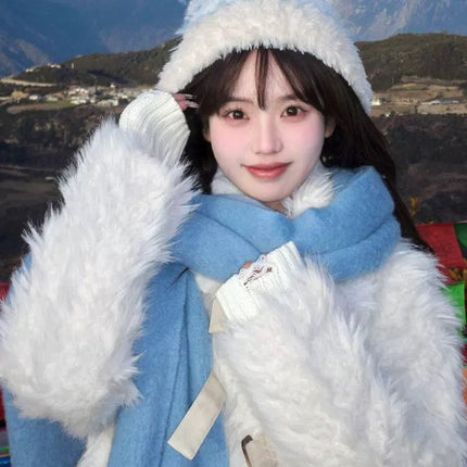 Cross-Border Imitation Cashmere Plaid Scarf for Women Autumn and Winter Thickened Warm Shawl Dual-Purpose Student Maillard Scarf Wholesale