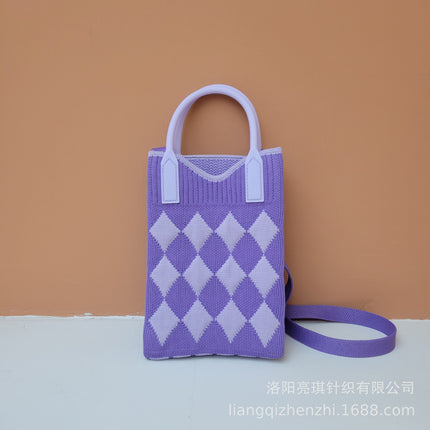 2025 New Mobile Phone Bag, Fashionable Handbag, Large Capacity Woven Portable Casual Work Clothing High-End Bag, Small Bag