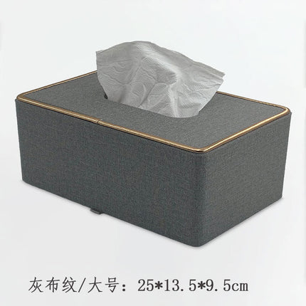 Leather Rectangular Creative Hotel Tissue Box European-style Car Tissue Box Leather Living Room Tissue Box Household Paper