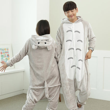 Mixed batch autumn and winter flannel adult cartoon conjoined animal pajamas red dinosaur home clothes toilet thickened wholesale