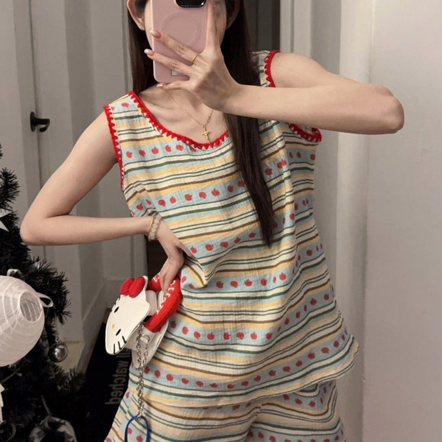 100% Category a Summer Camisole Baby Cotton Gauze Women's Pajamas Home Clothes