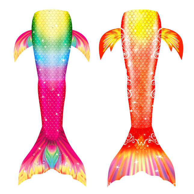 Girls' Mermaid Swimsuit Children's Fish Tail Split Cross-border Hot Selling European and American Foreign Trade Hot Spring Mermaid Clothing