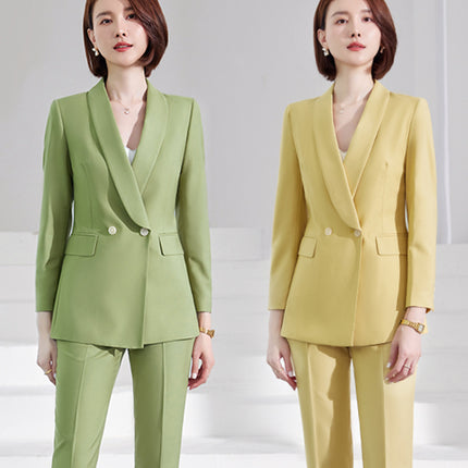 Khaki Professional Suit Men's and Women's Business Dress Executive Suit Tooling Real Estate Sales Office Work Clothes