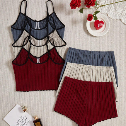 2025 Xiyin Hot-Selling Fashionable Casual Women's Pajamas Set Suspender Tops Shorts Two-Piece Set