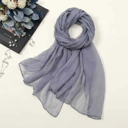 New Pure Color 30D Chiffon Silk Scarf, Fashionable Oversized Chiffon Beach Towel, Travel Sun Protection Gauze Scarf, Spot Wholesale