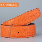 3.8 black/orange (double-sided litchi grain car white line) / 105cm