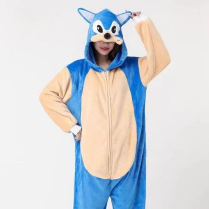 Cross-Border New Flannel Pajamas Zebra Tigger Cartoon One-Piece Couple Cute Home Clothes Mixed Batch