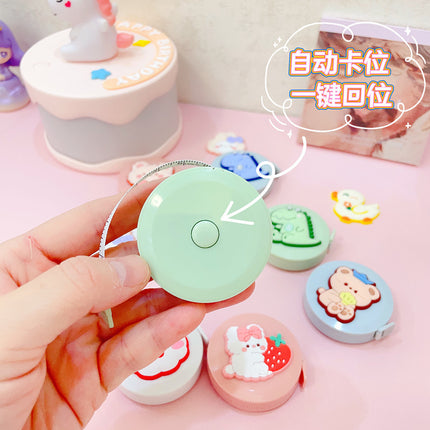 Cute Cartoon Macaron Color Mini Tape Measure Portable Tape Measure Three-circumference Bust Hip Waist Measure Meter Ruler