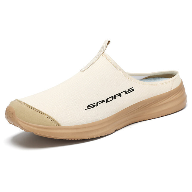 Men's Shoes New Style Slippers Breathable Lightweight Casual Shoes Autumn Simple Half-Slip Soft Sole Slip-On Shoes Men's Wholesale