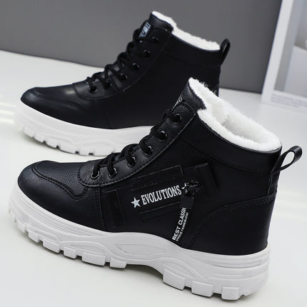 Women's Cotton Shoes Cross-Border Height-Increasing Shoes New Large Size Fashionable Cotton Boots Thick-Soled Comfortable Long Boots Cold-Proof Warm Boots