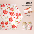 Lady’s bag] fusheng black tea colored glue + aluminum alloy umbrella ribs