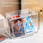 Flip cover three compartment card box