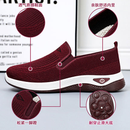 Women's Summer Shoes, Old Beijing Cloth Shoes, Cross-Border Breathable, Lightweight, Comfortable, Casual Shoes for Middle-Aged and Elderly Mothers
