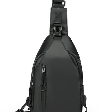 Cross-Border New Chest Bag Men's High-End Crossbody Bag Men's Water-Repellent Shoulder Bag USB Charging Chest Bag