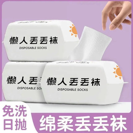 Disposable Socks for Men and Women, Short and Medium Tube Socks, Unisex, Portable Daily Disposable Socks, Deodorant Removable Travel Socks