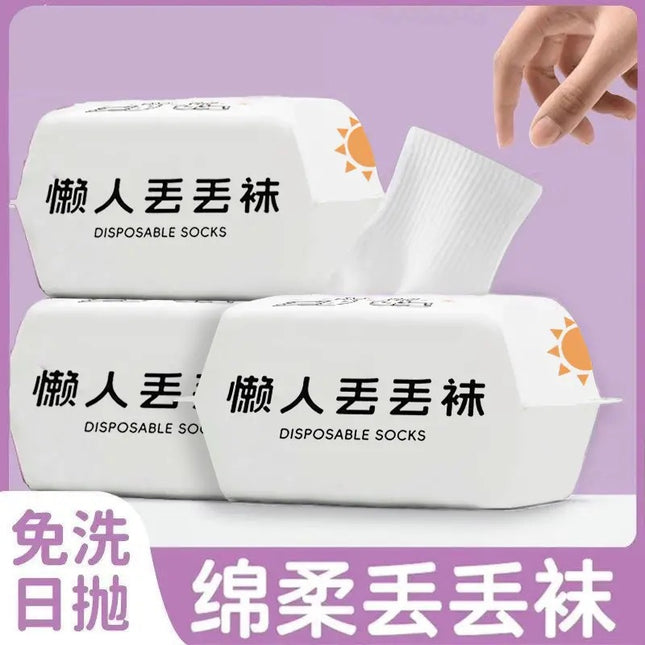 Disposable Socks for Men and Women, Short and Medium Tube Socks, Unisex, Portable Daily Disposable Socks, Deodorant Removable Travel Socks