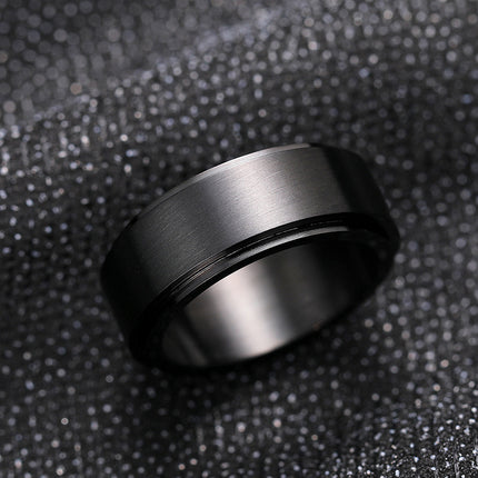 2025 European and American Cross-Border Rotatable Ring Unisex Ring Fashion Simple Jewelry Temu Hot Sale Unisex