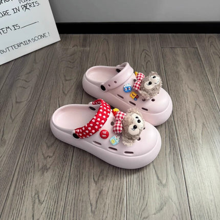 New Style Shoes for Spring and Summer with Shoes on Shoes with Thick Sole Non-slip Baotou All-match Beach Shoes Slippers for Women in Summer