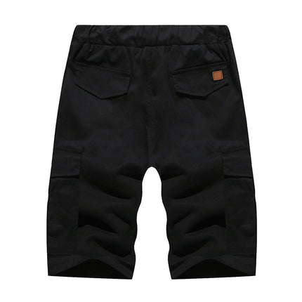 Summer 2023 men's workwear shorts multi-pocket straight shorts men's foreign trade cross-border plus size leather shorts men