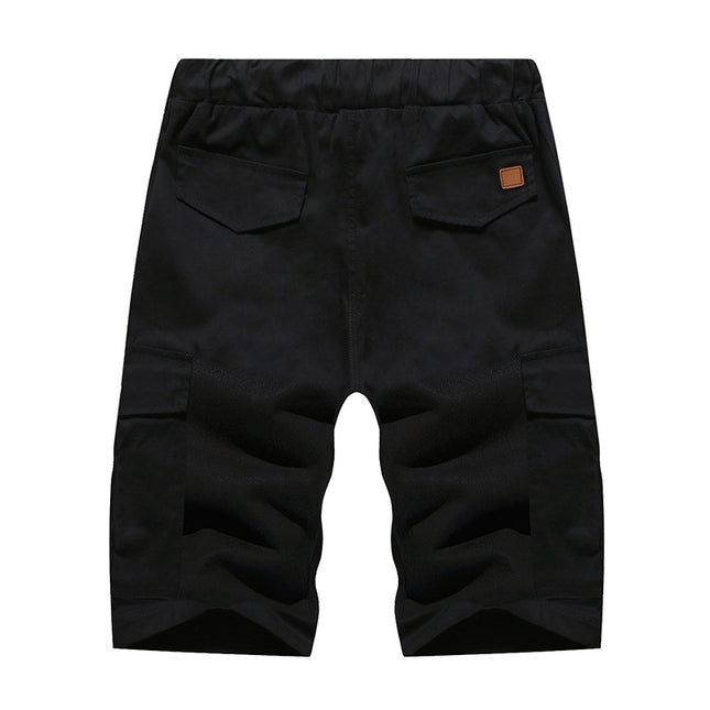 Summer 2023 men's workwear shorts multi-pocket straight shorts men's foreign trade cross-border plus size leather shorts men