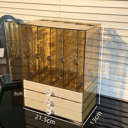 Jewelry Storage Box Multi-Layer High-End Exquisite Anti-Oxidation Velvet Earrings Necklace Bracelet Jewelry Box 2025 New Style