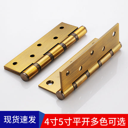 4 Inch 5 Inch Thickened Stainless Steel Flat Hinge Heavy Duty Wooden Door Steel Door Hinge Door Mute Bearing Folding Loose Sheet