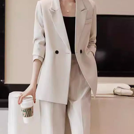 Three-piece Suit Women's Spring and Summer 2024 New Temperament Goddess Fan High-end Business Wear Casual Women's Suit Jacket