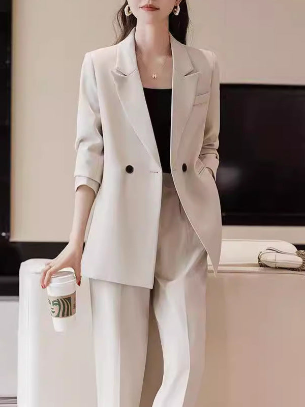 Three-piece Suit Women's Spring and Summer 2024 New Temperament Goddess Fan High-end Business Wear Casual Women's Suit Jacket