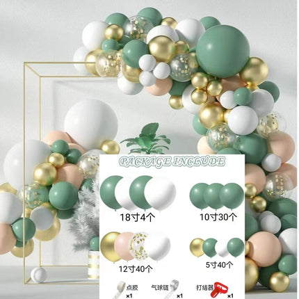 Cross-Border Amazon Balloon Chain Set Pink Opening Balloon Arch Garland Birthday Wedding Party Decoration
