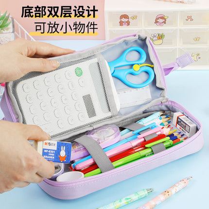 Boat-Shaped Large-Capacity Multi-Layer Canvas Pencil Bag Multi-Functional Student Stationery Storage Bag Creative Stationery Box Wholesale Portable