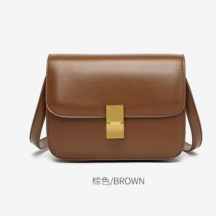 Guangzhou Cross-Border Women's Bags Small Square Bag Retro Plain Tofu Bag Women's Crossbody Bag Wholesale Price Fashionable Versatile