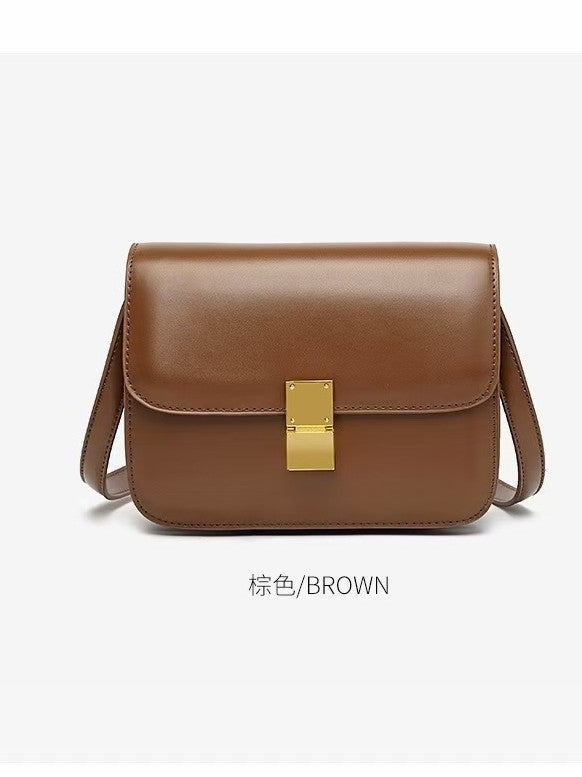 Guangzhou Cross-Border Women's Bags Small Square Bag Retro Plain Tofu Bag Women's Crossbody Bag Wholesale Price Fashionable Versatile