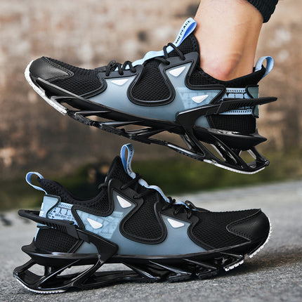 Cross-Border Large Size 2025 Summer New Style Blade Shoes Breathable Fly Knit Running Shoes Men's Casual Sports Shoes Sneakers
