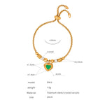 E463-Gold Green Striped Bracelet