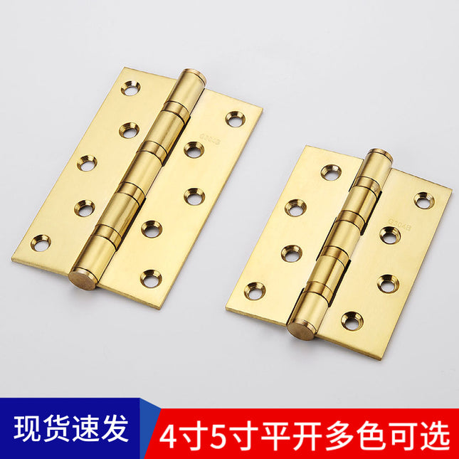 4 Inch 5 Inch Thickened Stainless Steel Flat Hinge Heavy Duty Wooden Door Steel Door Hinge Door Mute Bearing Folding Loose Sheet