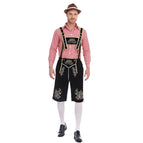 3645 [pink top + black pants + brown hat] / M