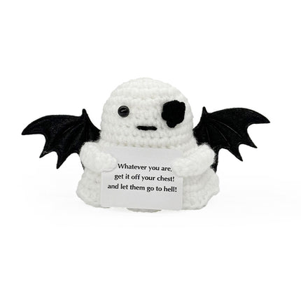 Cross-Border Amazon Handmade Knitted Doll Halloween Gift Ghost Little Devil Grim Reaper Emotional Plush Toy Wholesale