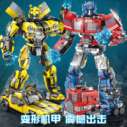 Deformation Optimus Tian Lele Brothers 8847 Boys and Girls Gift Robot Children's Toy Assembled Building Blocks Wasp Mecha