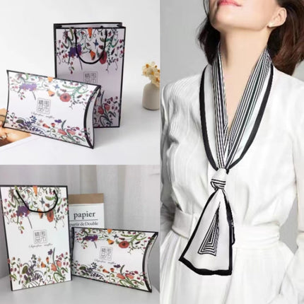 [Gift Box] Thin Scarf Autumn Fashion Joker Small Long Scarf Gift Box for Mother Elder Teacher