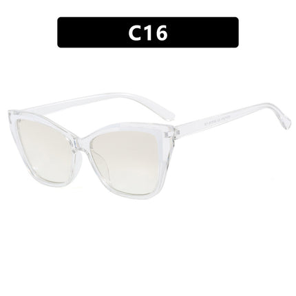 Color-Blocked Cat-Eye Flat Mirror Anti-Blue Light 2024 New Glasses Frame for Women, Versatile European and American Fashion Glasses Frame