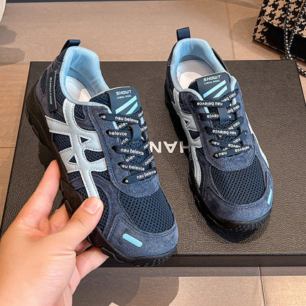 Thick-Soled German Training Shoes for Women, 2025 Autumn New Versatile Breathable Mesh Lightweight Casual Sneakers