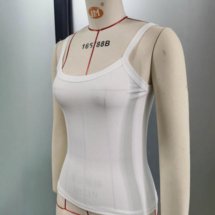 Cross-border American Spice Girl Camisole Women's Summer Outer Wear Pullover Top Inner Wear Sports Street European and American Style Women's Wear