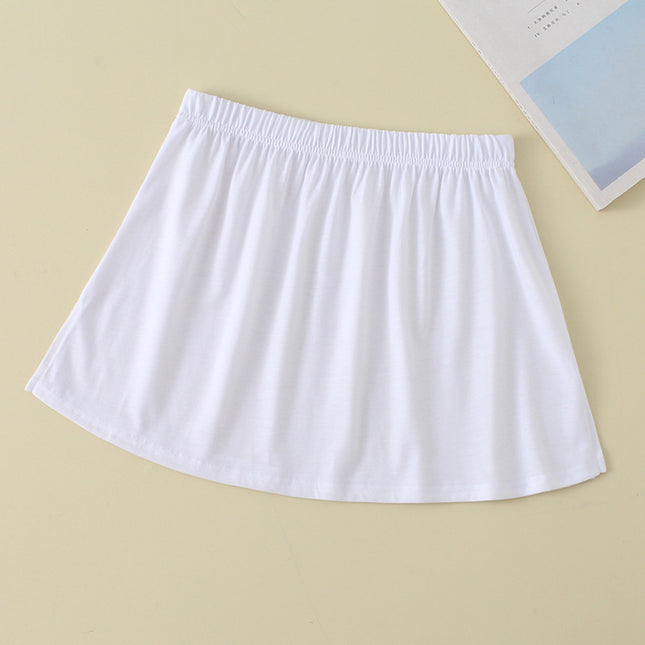 Layered Sweatshirt with Slit Base Skirt, Revealing White Edges Paired with Sweater, Faux Hem Covering Hips, Butt-Covering Skirt