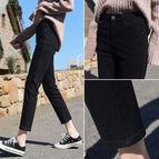 Black cropped fleece-lined / 26