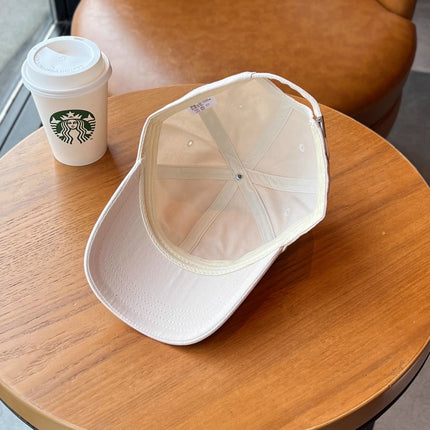 Korean Style Large Head Circumference Baseball Cap for Women, Face-Slimming Embroidered Letters, Fashionable Versatile Duckbill Cap for Men, Simple Sunshade and Sun Protection