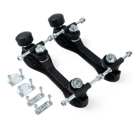 Double-row roller skates PP plastic base four-wheel roller skates triangle bracket skates bottom plate adjustable brake head